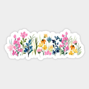 Colorful Watercolor Wild Flower Sticker